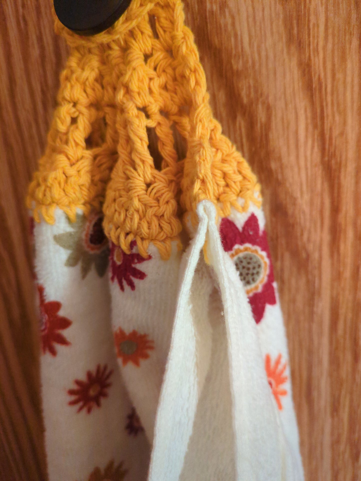 Flowers and Pumpkins Double Hanging Kitchen Towel
