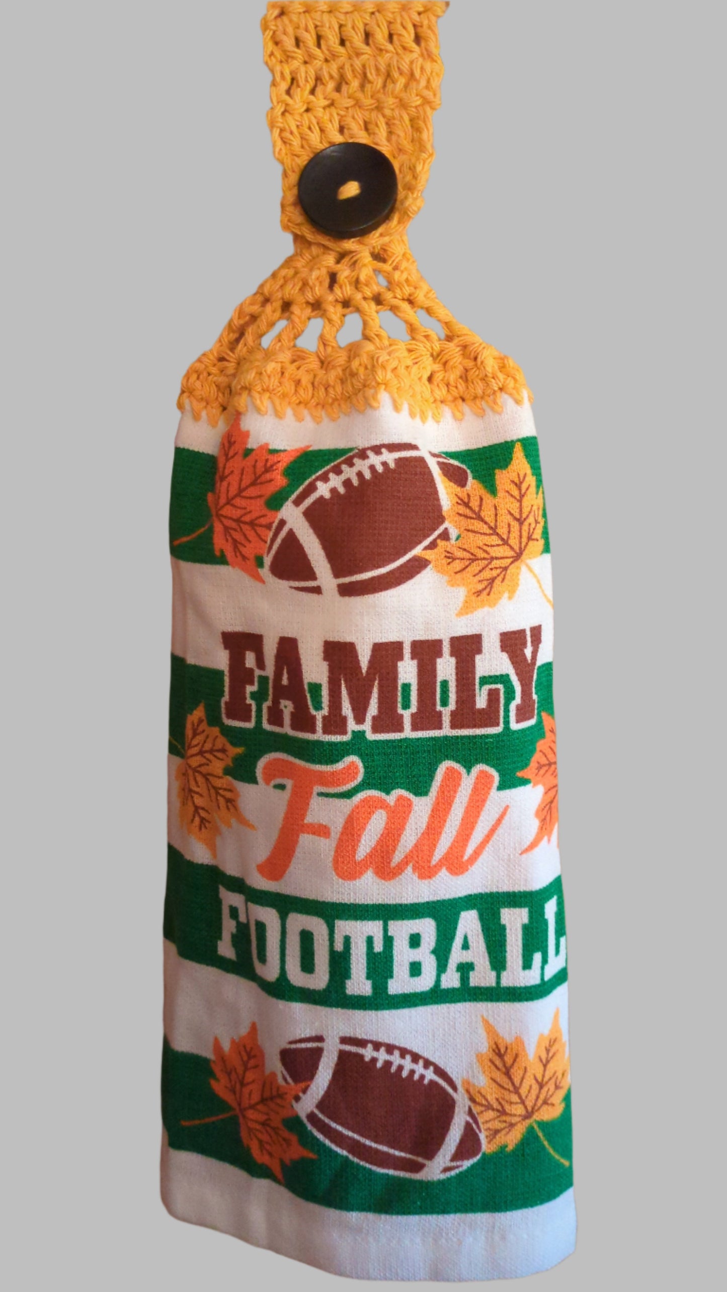 Family, Fall, Football Double Hanging Kitchen Towel