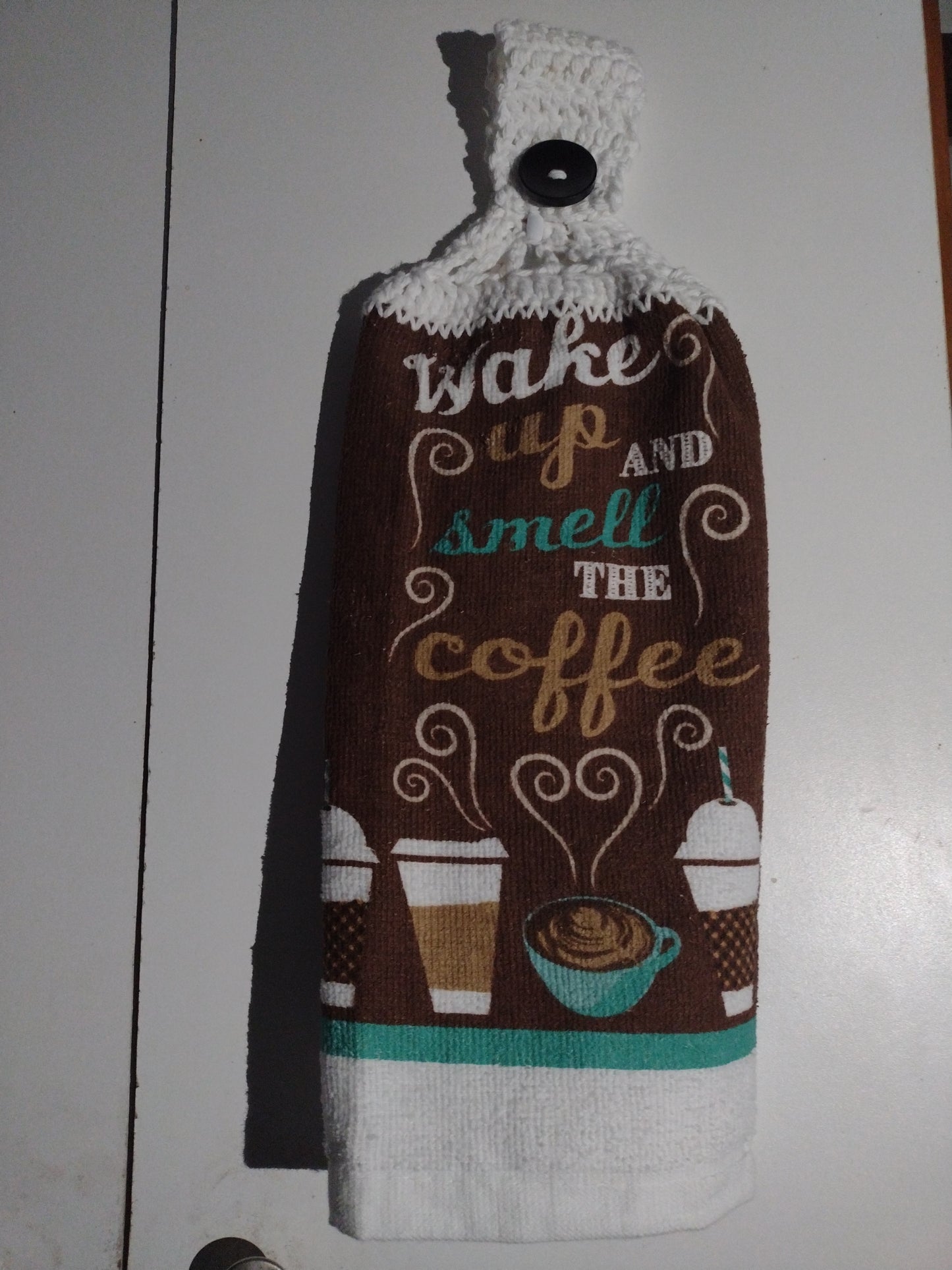 Wake Up Double Hanging Kitchen Towel