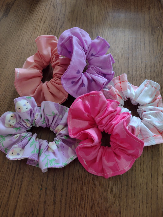 5pc Spring Scrunchies/Hair Ties