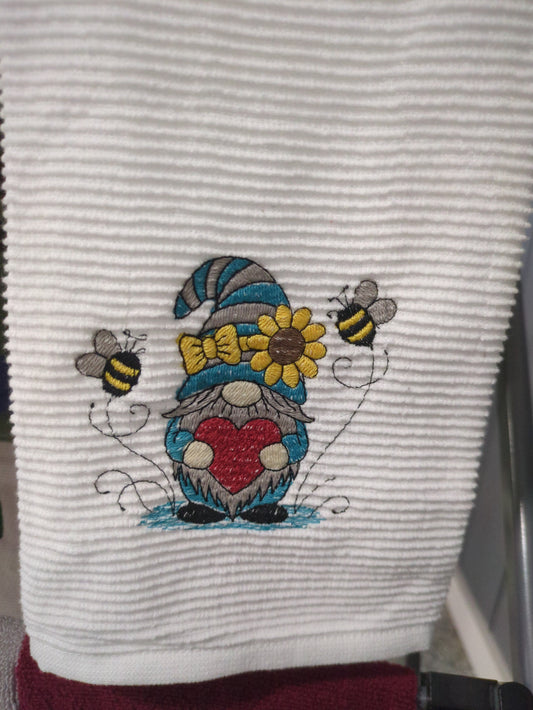 Bee Gnome Kitchen Towel