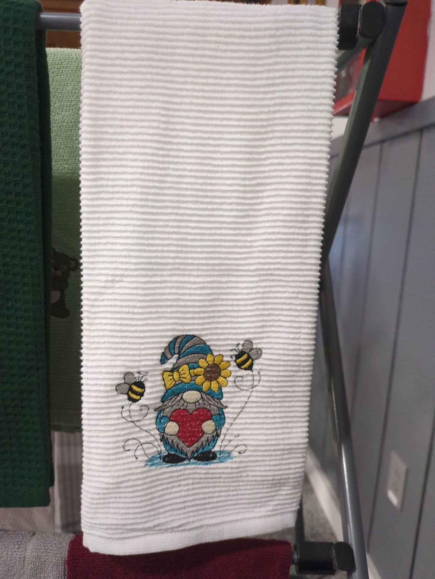 Bee Gnome Kitchen Towel