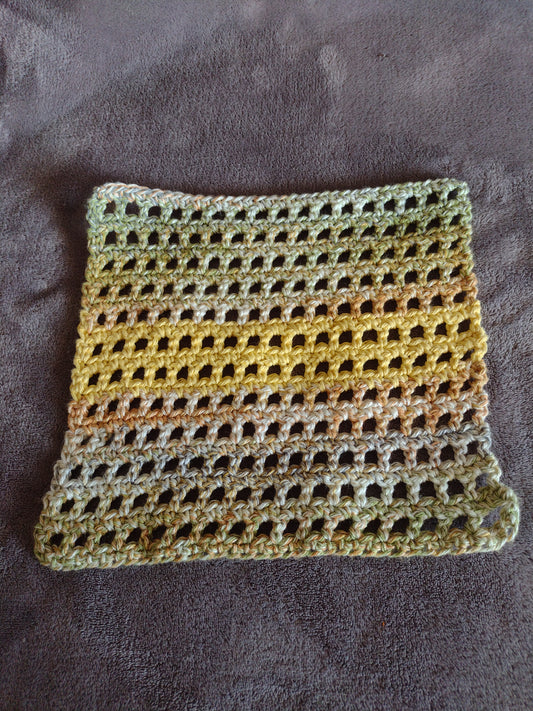 Browns & Yellow Crocheted Dish Cloth